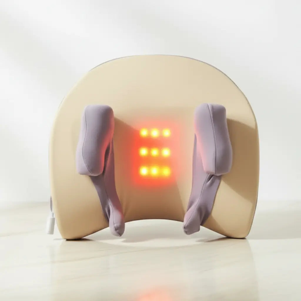 DreamRelief Upgraded pillow-style neck massager in white and purple